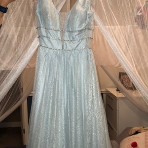 Baby blue prom dress